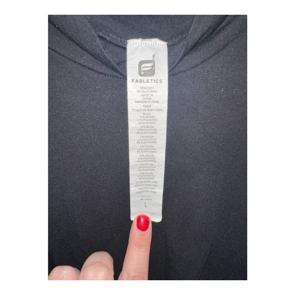 Fabletics Womens Black Mock Neck Tank, Large - Picture 5 of 8